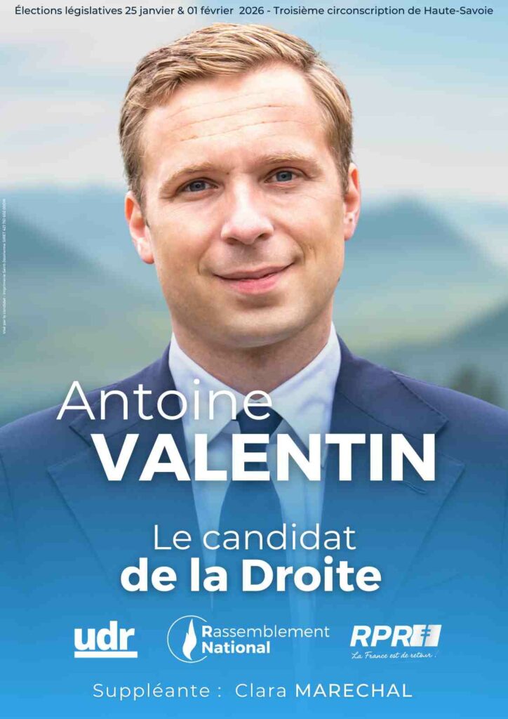 Antoine Valentin législatives 2026 Haute-Savoie UDR RN