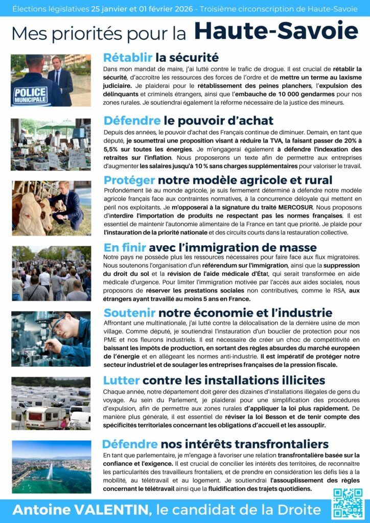 Profession de foi Antoine VALENTIN UDR RN